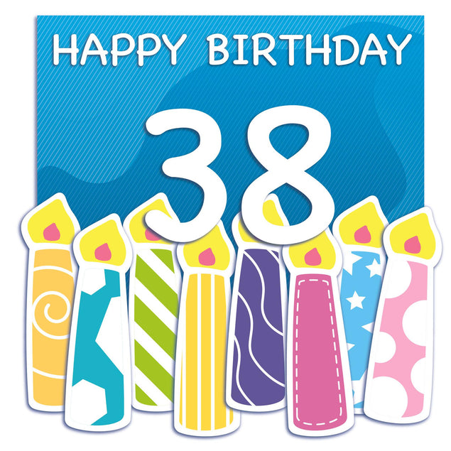 Happy 38th Birthday Confetti-exploding Greetings Card