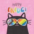 Happy Pride Cool Cat Confetti-exploding Greetings Card