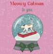 Meowy Catmas To You Christmas Confetti-exploding Greetings Card