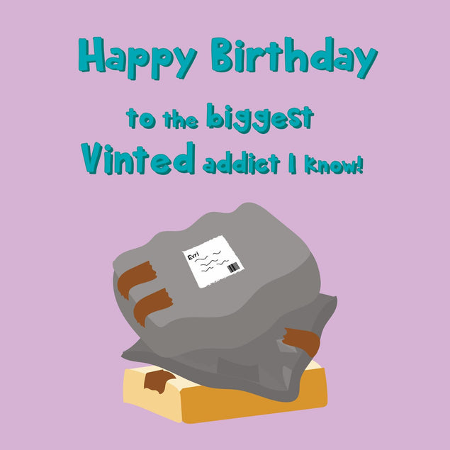 Vinted Addict Happy Birthday Confetti-exploding Greetings Card