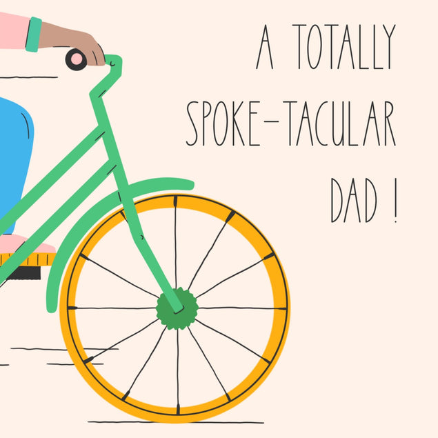 Dad Bike Confetti-exploding Greetings Card