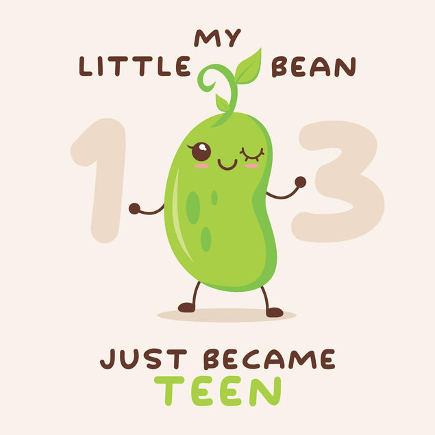 Happy 13th Birthday My Little Bean Confetti-exploding Greetings Card