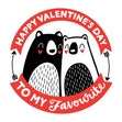 Happy Bear Couple Valentine's Day Confetti-exploding Greetings Card