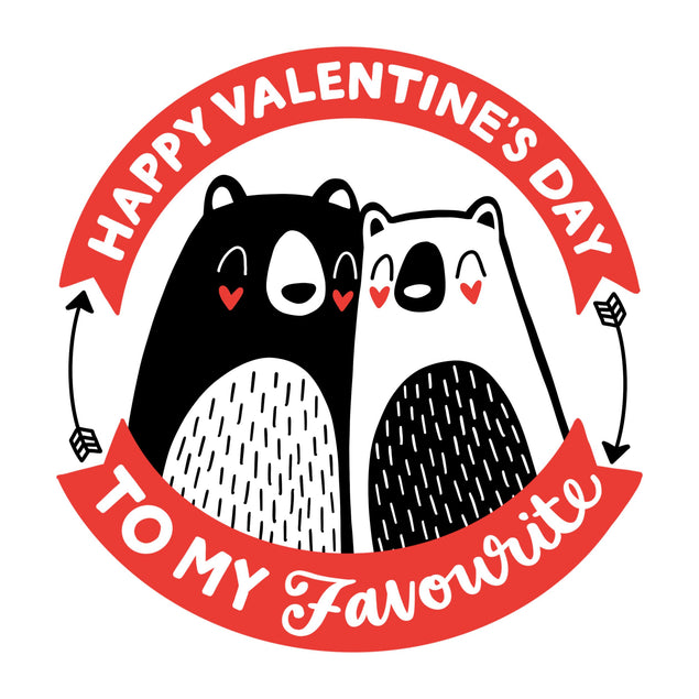 Happy Bear Couple Valentine's Day Confetti-exploding Greetings Card