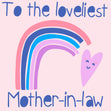 Loveliest Mother-In-Law Rainbow Heart Confetti-exploding Greetings Card