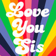 Love You Sis Confetti-exploding Greetings Card