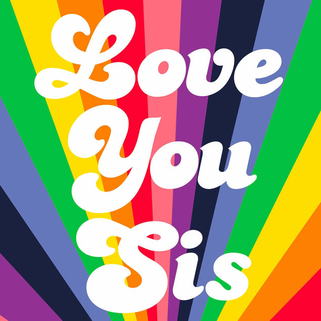 Love You Sis Confetti-exploding Greetings Card