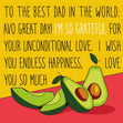 Avocado Best Dad In The World Confetti-exploding Greetings Card