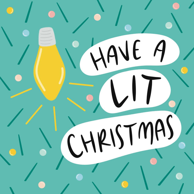 Have a Lit Christmas Confetti-exploding Greetings Card
