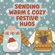Sending Warm And Cozy Festive Hugs Christmas Confetti-exploding Greetings Card