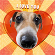 I Love You Adorable Jack Russell Terrier Valentine's Day Confetti-exploding Greetings Card