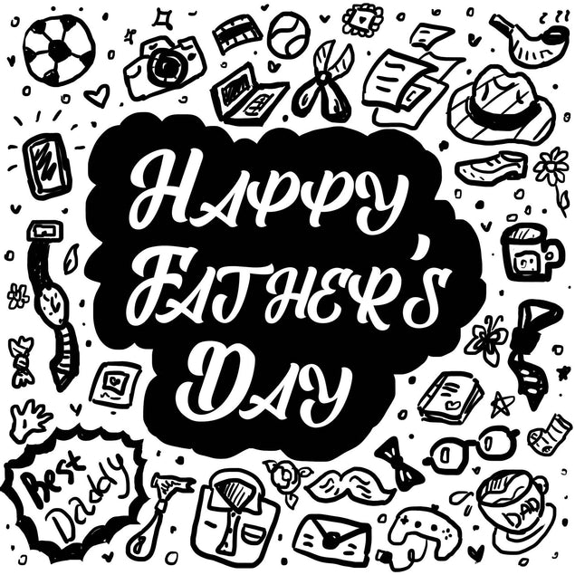 Father's Day Best Daddy Doodle Confetti-exploding Greetings Card
