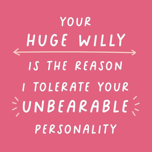 The Reason I Tolerate Your Unbearable Personality Confetti-exploding Greetings Card