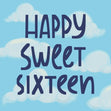 Happy Sweet Sixteen Confetti-exploding Greetings Card