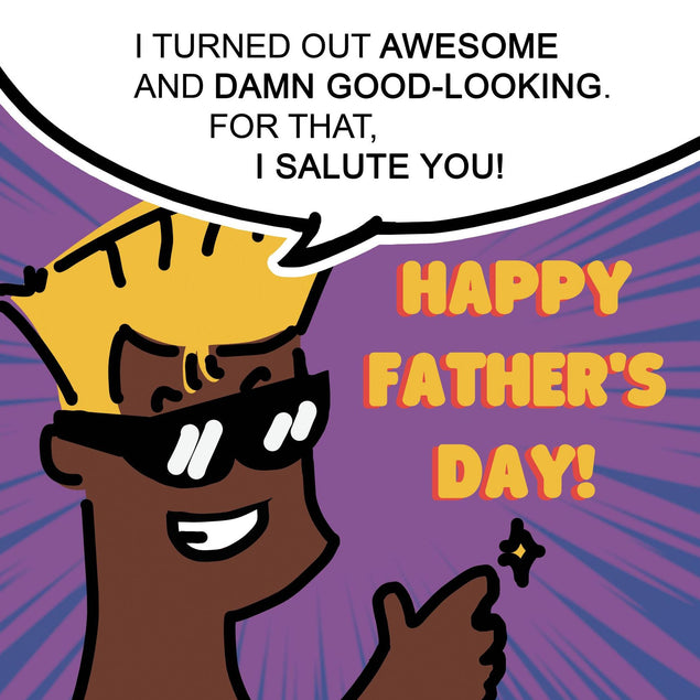 I Salute You! 2 Confetti-exploding Greetings Card