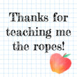 Thanks For Teaching Me The Ropes Teacher Confetti-exploding Greetings Card