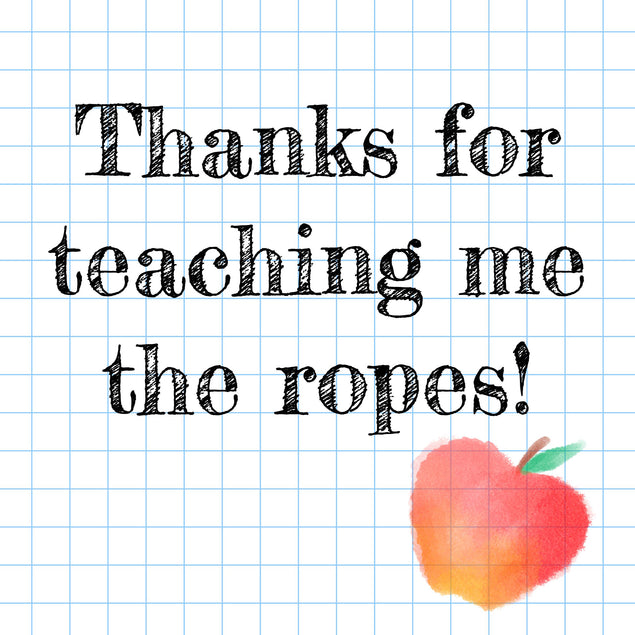 Thanks For Teaching Me The Ropes Teacher Confetti-exploding Greetings Card