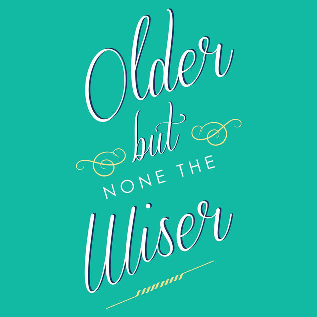 Older but none the wiser Confetti-exploding Greetings Card