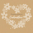 Flower Heart Thank You For Being My Godmother Confetti-exploding Greetings Card
