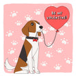 Beagle Be My Valentine Confetti-exploding Greetings Card