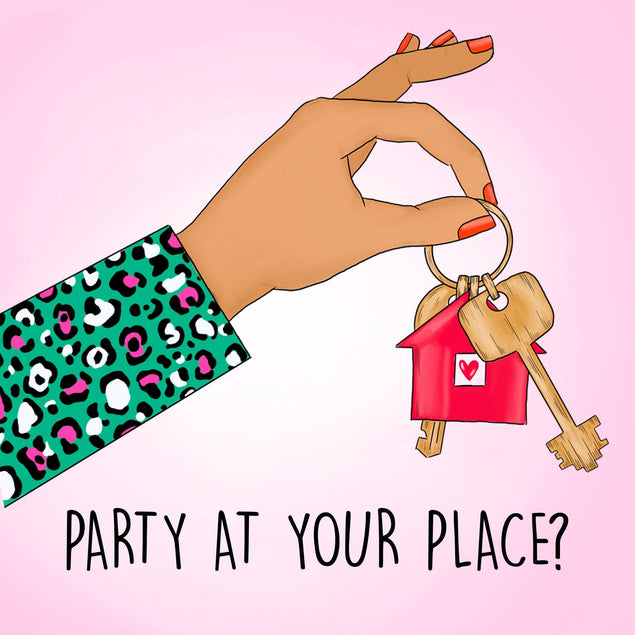 Party At Your Place? Confetti-exploding Greetings Card