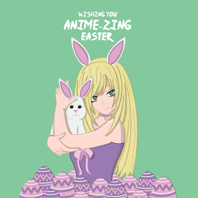 Anime-zing Easter Confetti-exploding Greetings Card