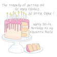 So Many Candles So Little Cake Happy 30th Birthday Niece Confetti-exploding Greetings Card