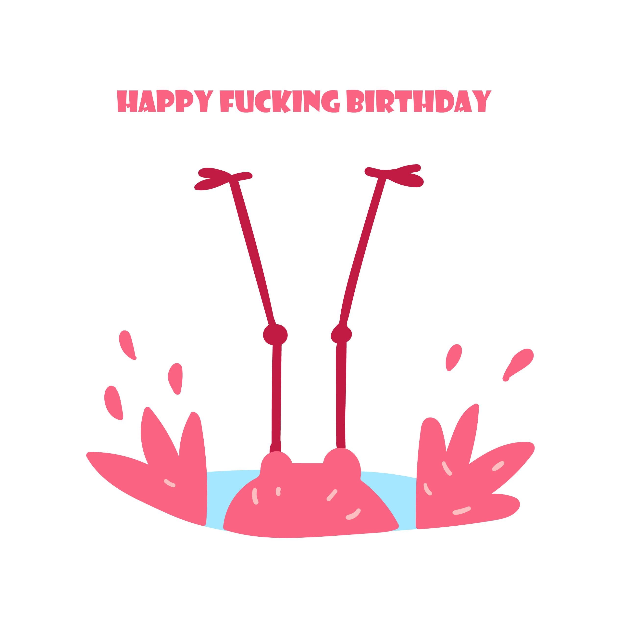 Happy Birthday Flamingo Legs Confetti-exploding Greetings Card – Boomf