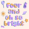 Four And Oh So Bright Confetti-exploding Greetings Card