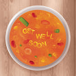 Get Well Soon Soup Confetti-exploding Greetings Card