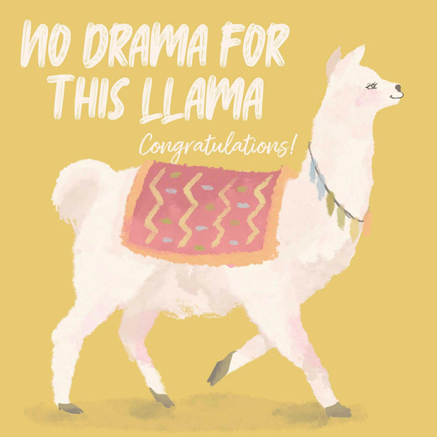 No Drama For This Llama Congratulations Confetti-exploding Greetings Card