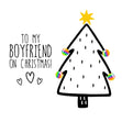To My Boyfriend On Christmas LGBTQ Confetti-exploding Greetings Card