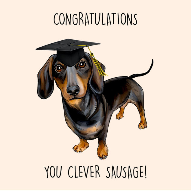 You Clever Sausage Dachshund Confetti-exploding Greetings Card