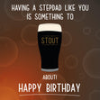 Stout About Stepdad Birthday Confetti-exploding Greetings Card