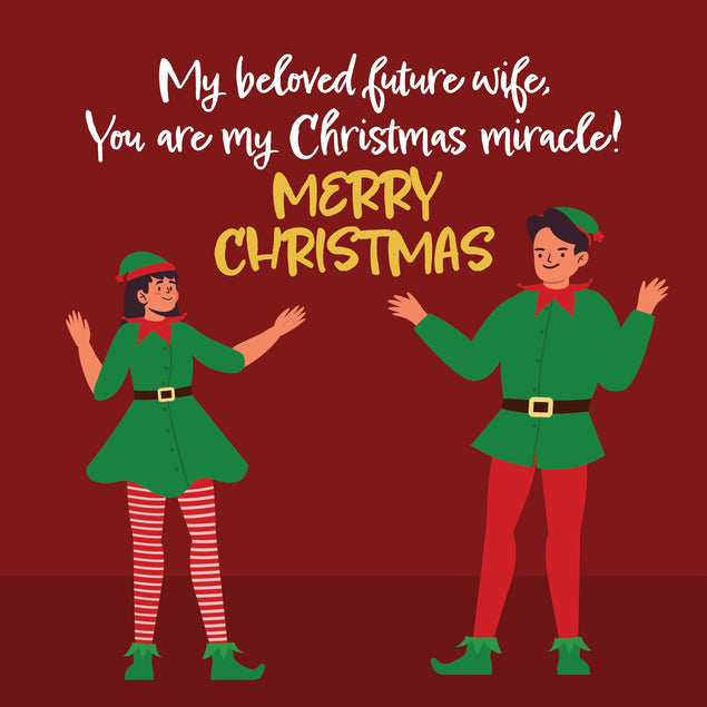 Merry Christmas My Future Wife You Are My Miracle Confetti-exploding Greetings Card