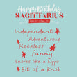 Funny Sagittarius Birthday Confetti-exploding Greetings Card
