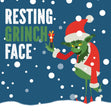 Resting Grinch Face Christmas Confetti-exploding Greetings Card