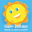 Wishing You The Warmest Sunshine Happy Birthday Confetti-exploding Greetings Card