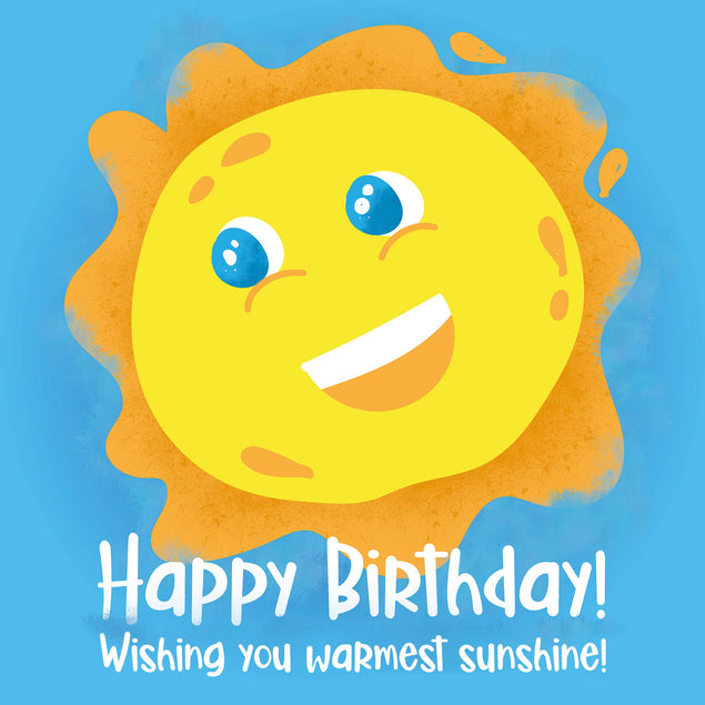 Wishing You The Warmest Sunshine Happy Birthday Confetti-exploding Greetings Card