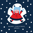 Cute Snow Angel Child Christmas Confetti-exploding Greetings Card