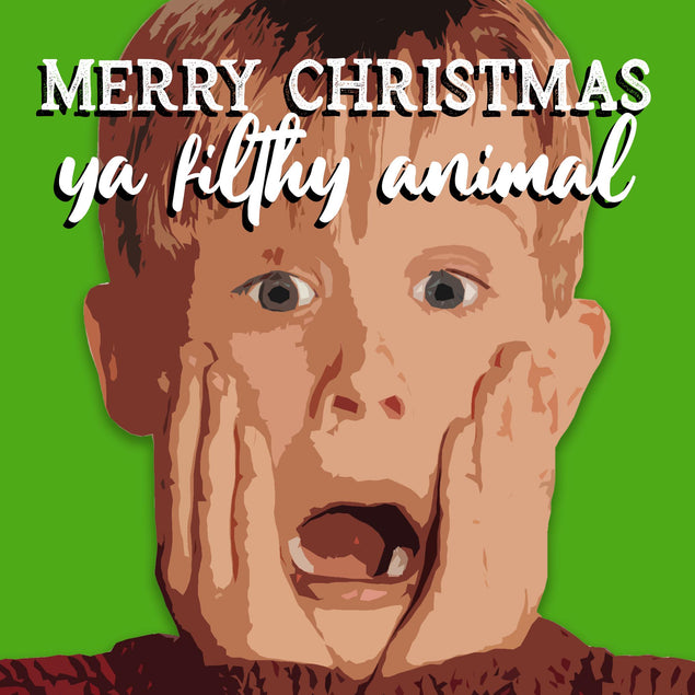 Merry Christmas Ya Filthy Animal Christmas Confetti-exploding Greetings Card