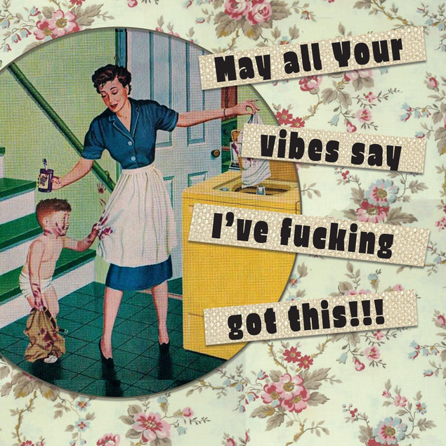 May All Your Vibes Say Confetti-exploding Greetings Card