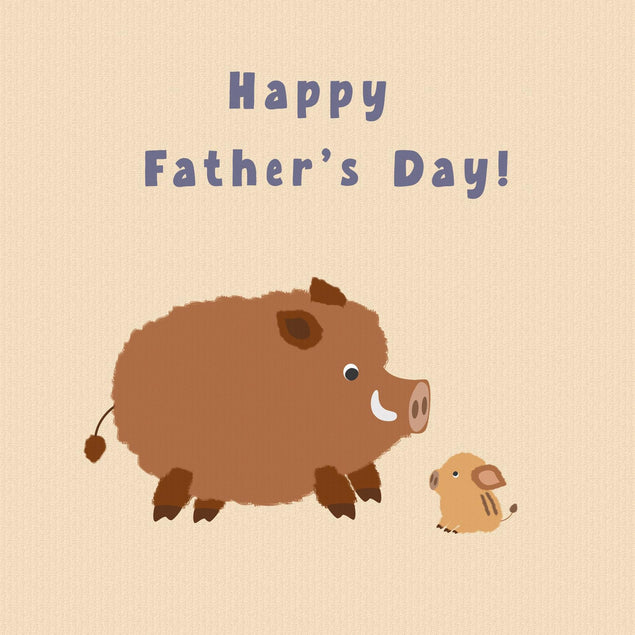 Father's Day Boar Confetti-exploding Greetings Card