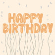 Happy Birthday Balloons Gold Confetti-exploding Greetings Card