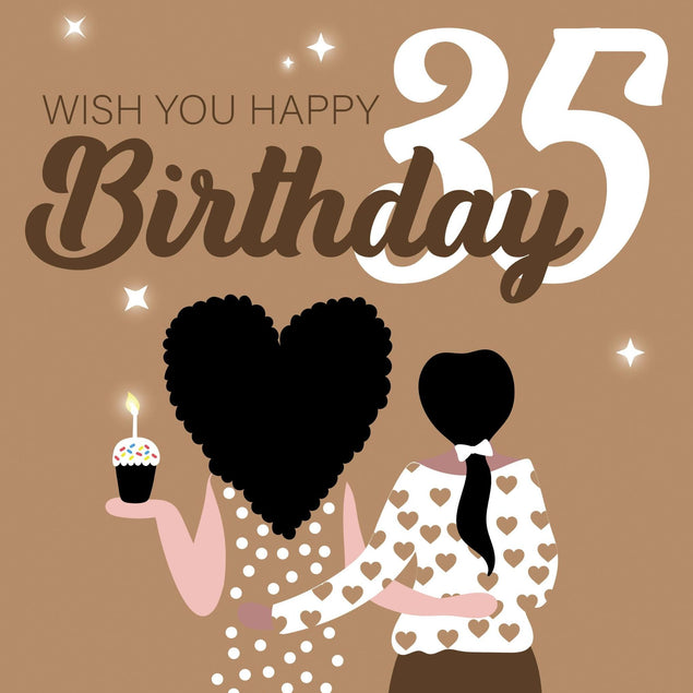 Wish You Happy 35th Birthday Confetti-exploding Greetings Card