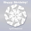 Happy April Birthday Gem Confetti-exploding Greetings Card