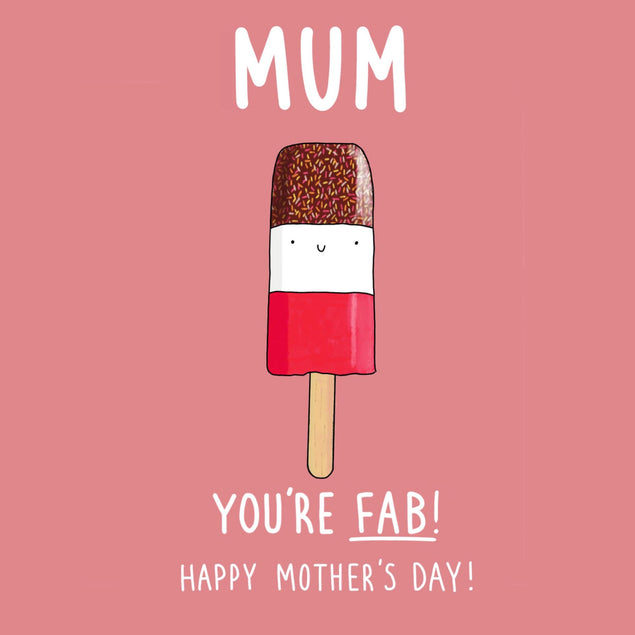 Mum You’re Fab Ice Cream Mother’s Day Confetti-exploding Greetings Card