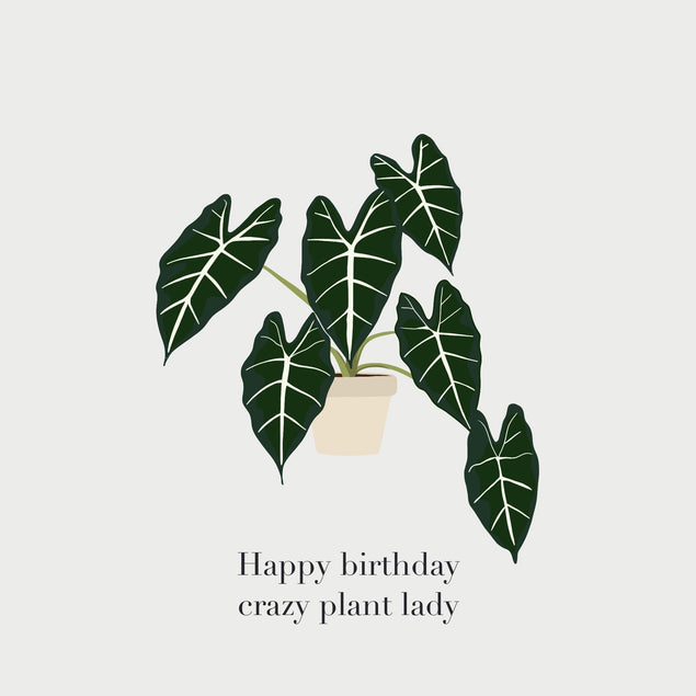 Crazy Plant Lady Birthday Confetti-exploding Greetings Card