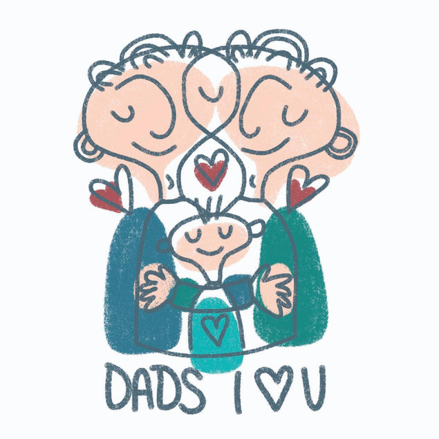 Dads I <3 U Confetti-exploding Greetings Card