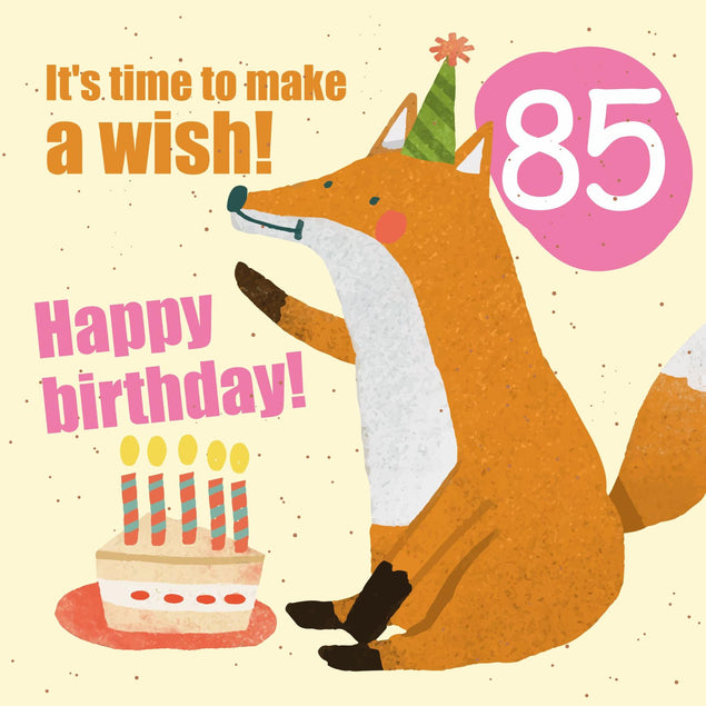 Make a Wish 85th Birthday Confetti-exploding Greetings Card